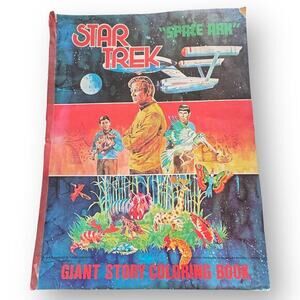 STAR TREK SPACE ARK 1978 Giant Story Coloring Book TV Show 17x22" Unused Vintage